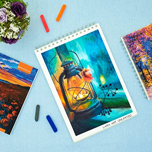 MENORAH - A4 - Sketchbooks for Artist - 140 GSM | (100 Pages/50 Sheets) | A4 Sketchbook | Metal Wire-O Bound Drawing Book - (21.0 X 29.7 Cm)- Farm House Design - Image 3