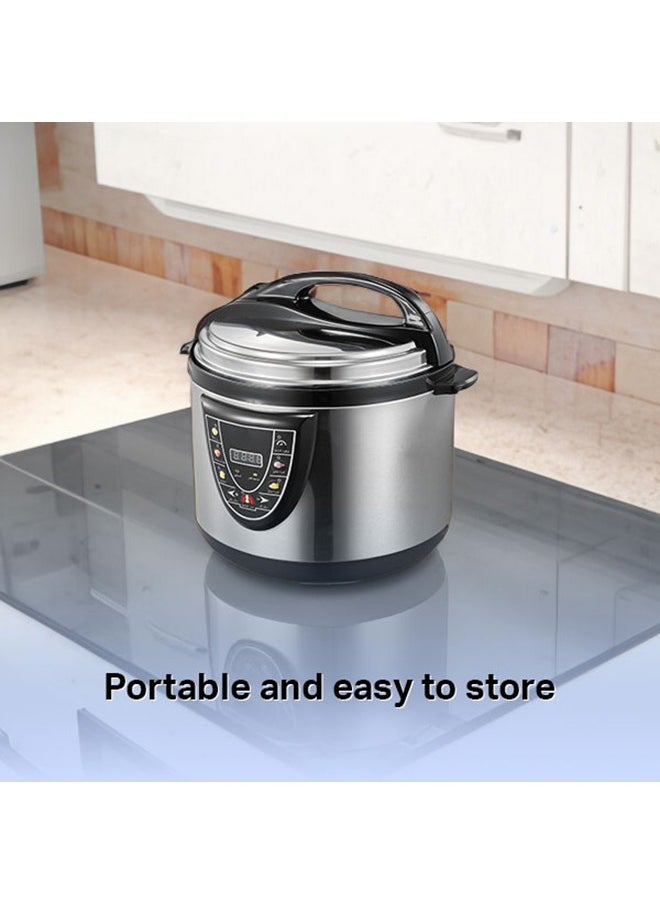 6L MINI Electric Pressure Cooker, 1000W | Stainless Steel body | High Quality Golden Pot | Silver Color | Work as a steamer for Mandi and Manto  | Practical variety of functions| Model Name: RO-06SEC