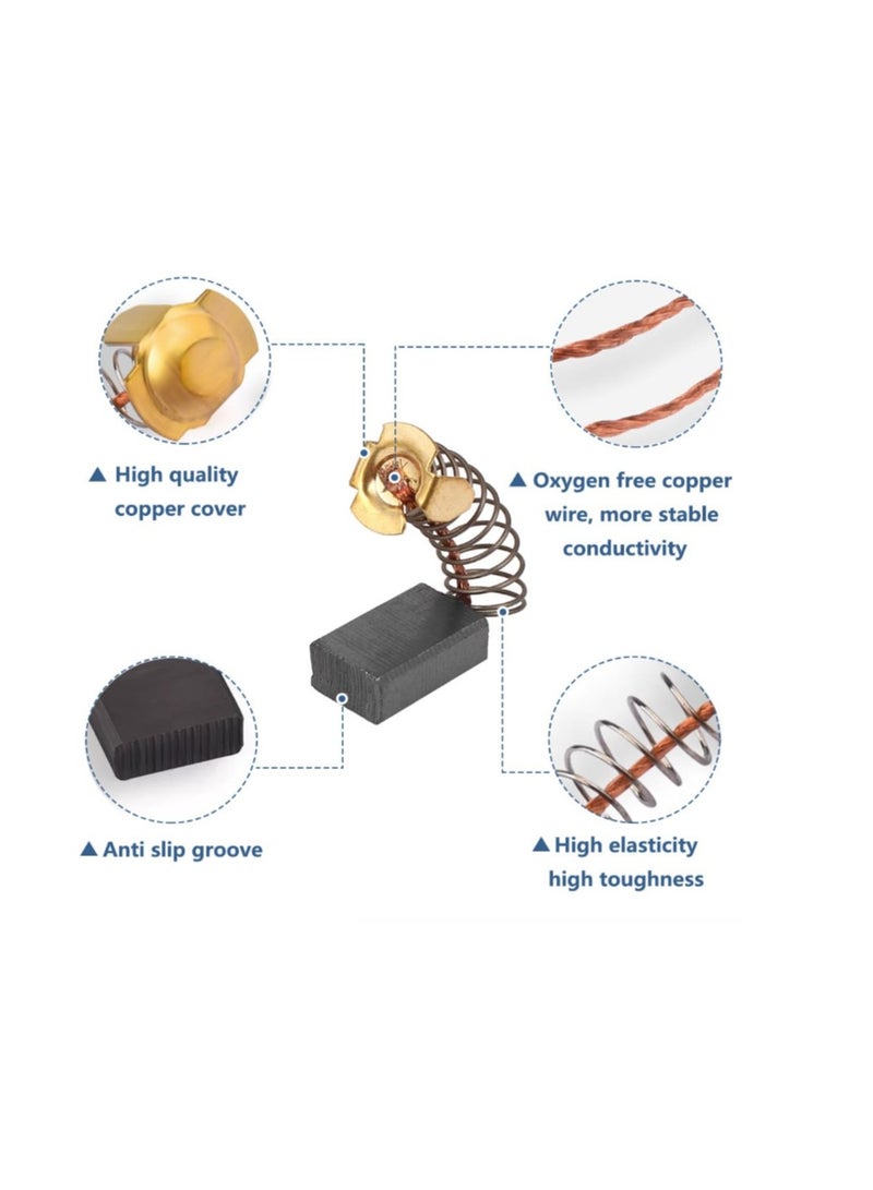 Yakumuz 40pcs 10 Sizes Electric Motor Carbon Brushes for Replacement Yakumuz Repair Power Tools and Motors Part Such as Electric Hammer Drills, Circular Saws, Angle Grinders - Image 3