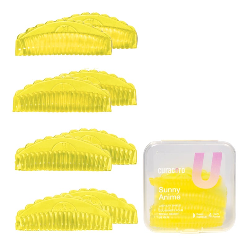 Curacoro Lash Lift Shields, 8 Pcs/4 Sizes Lash Lift Rods, Lash Lift Pads for Eyelash Curling and Lifting, Reusable Silicone Lash Rods For Eyelash Perm Lamination - Image 1