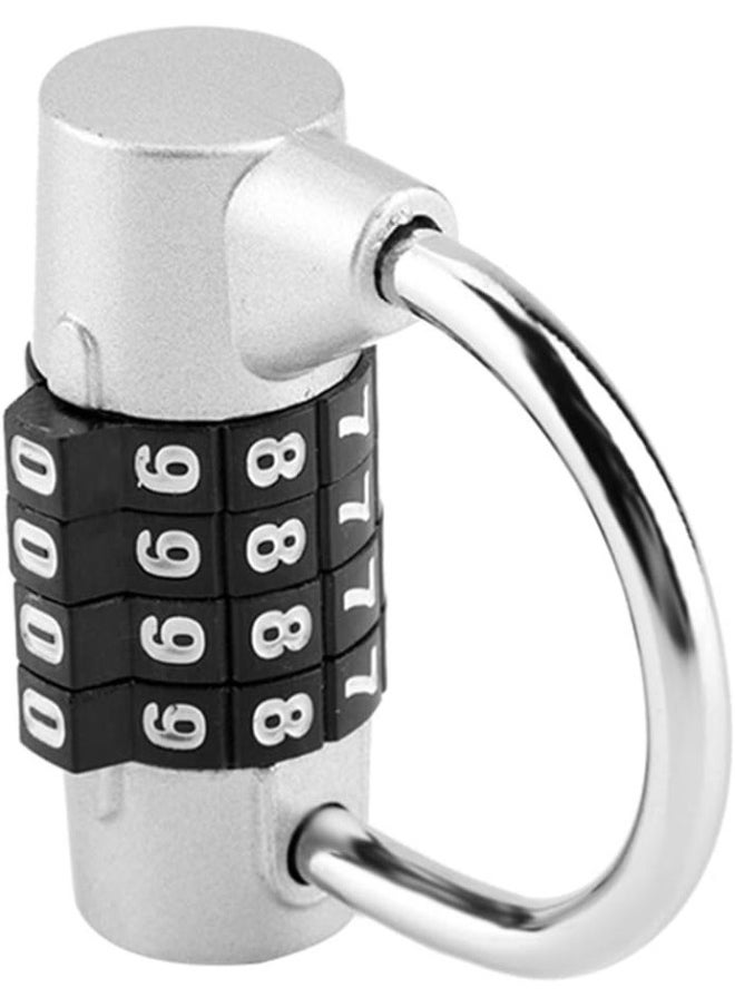 klarako - 4 Digit Padlock, zinc Alloy Code Combination Padlock, Prevent Rust Gym Locker, Security Password Lock for Gym, School, Employee Locker Travel Suitcase(Silver) - Image 1