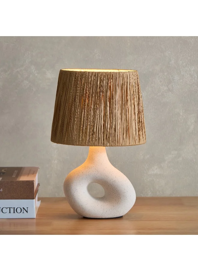 Home Box Amelie Ceramic Table Lamp With Paper Lampshade - 31 Cm