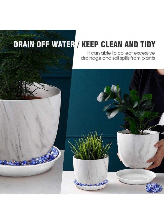 UPMCT 6 Pack Plant Saucer, 4 6 8 10 12 Inch Durable Plant Tray Flower Pot Saucer Round Pallets for Indoors and Outdoor, Plant Container Accessories (10 Inch, White) - Image 2