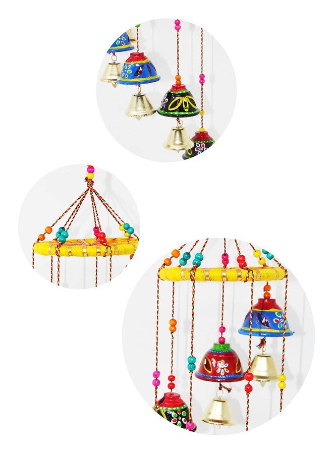 JH Gallery Plastic Handcrafted Rajasthani Door/Wall Hanging Decorative Showpiece/Wall Hanging/Home Decor/Home Furnishing/Diwali Gift/Corporate Gift (J Bells Pack Of 1, Multicolor), Multi Color - Image 4
