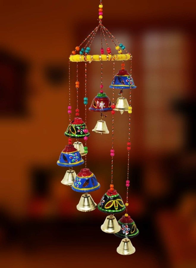 JH Gallery Plastic Handcrafted Rajasthani Door/Wall Hanging Decorative Showpiece/Wall Hanging/Home Decor/Home Furnishing/Diwali Gift/Corporate Gift (J Bells Pack Of 1, Multicolor), Multi Color - Image 2