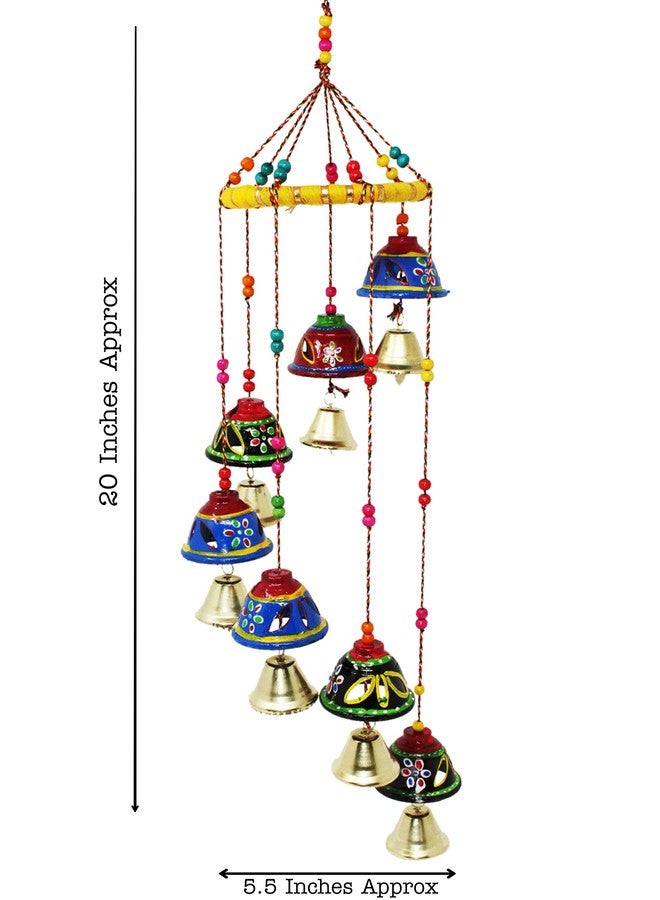 JH Gallery Plastic Handcrafted Rajasthani Door/Wall Hanging Decorative Showpiece/Wall Hanging/Home Decor/Home Furnishing/Diwali Gift/Corporate Gift (J Bells Pack Of 1, Multicolor), Multi Color - Image 3