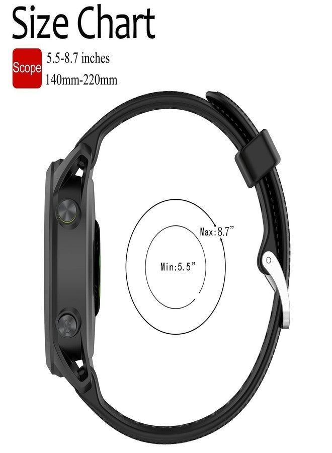 QGHXO سوار بديل من السيليكون الناعم لساعة Garmin Forerunner 745 (بدون جهاز تتبع، أساور بديلة فقط) - Image 4