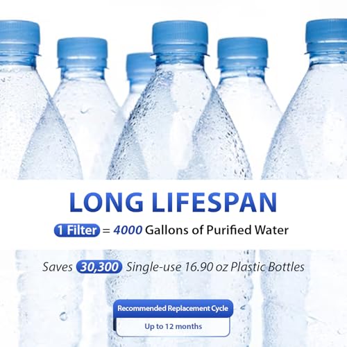 iSpring فلتر مياه كونتر توب iSpring CT10-CL، نظام فلترة مياه متعدد الطبقات مع محول صنبور متعدد الاستخدامات، يقلل من المعادن الثقيلة، الروائح الكريهة، والكلور، شفاف - Image 3