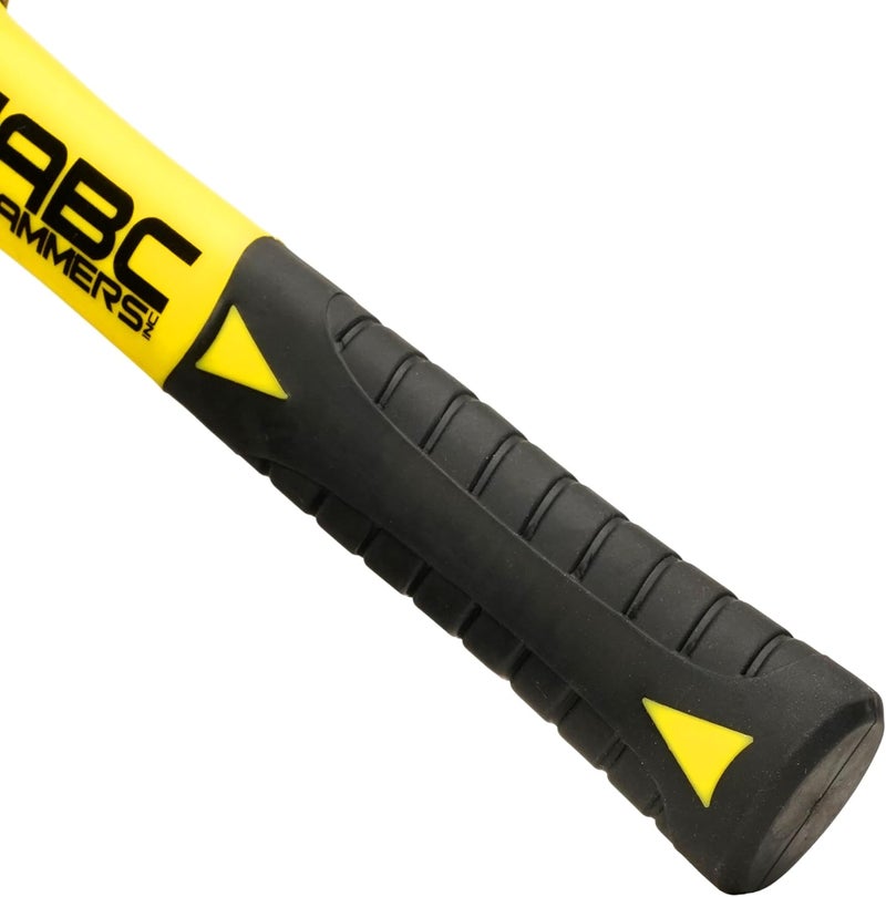ABC Hammers Brass Drilling Hammer - 3 lb. Non-Sparking Hammer with 8" Fiberglass Handle & Double Faced Head - ABC3BFS - Image 3