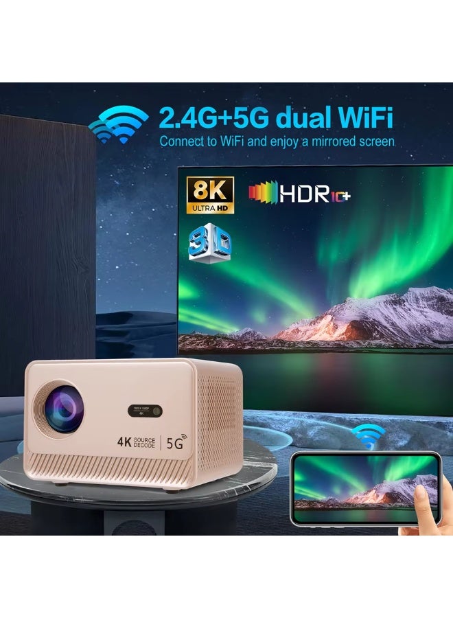 المهوس الفضاء جهاز عرض لاسلكي GEEK SPACE Electric Focus  Android 5G WIFI Video Home Theater Mini Projector محمول بدقة بكسل - Image 5