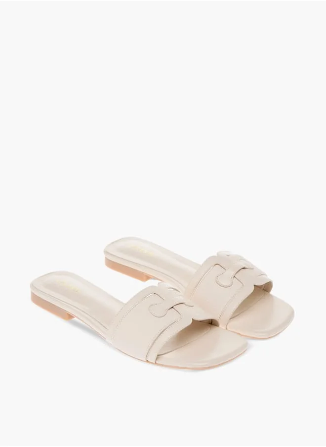 سيليست Womens Textured Slip-On Sandals