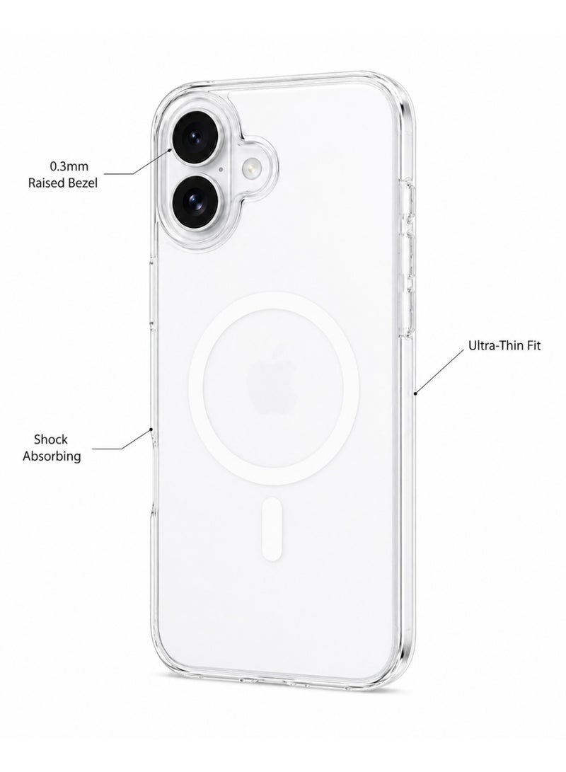 غطاء KUVETE لهاتف iPhone 17، متوافق مع MagSafe، تصميم شفاف مقاوم للصدمات مع مغناطيس مدمج، يوفر حماية متكاملة للكاميرا مع الحفاظ على مظهر الهاتف الأصلي بأناقة عصرية - Image 2