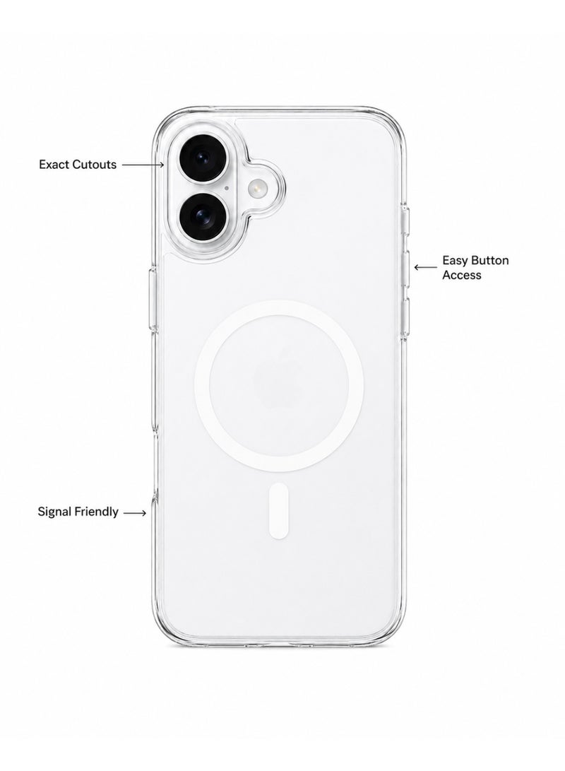 غطاء KUVETE لهاتف iPhone 17، متوافق مع MagSafe، تصميم شفاف مقاوم للصدمات مع مغناطيس مدمج، يوفر حماية متكاملة للكاميرا مع الحفاظ على مظهر الهاتف الأصلي بأناقة عصرية - Image 3