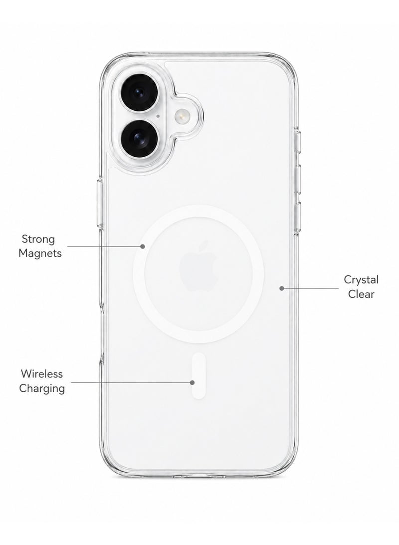 غطاء KUVETE لهاتف iPhone 17، متوافق مع MagSafe، تصميم شفاف مقاوم للصدمات مع مغناطيس مدمج، يوفر حماية متكاملة للكاميرا مع الحفاظ على مظهر الهاتف الأصلي بأناقة عصرية - Image 4