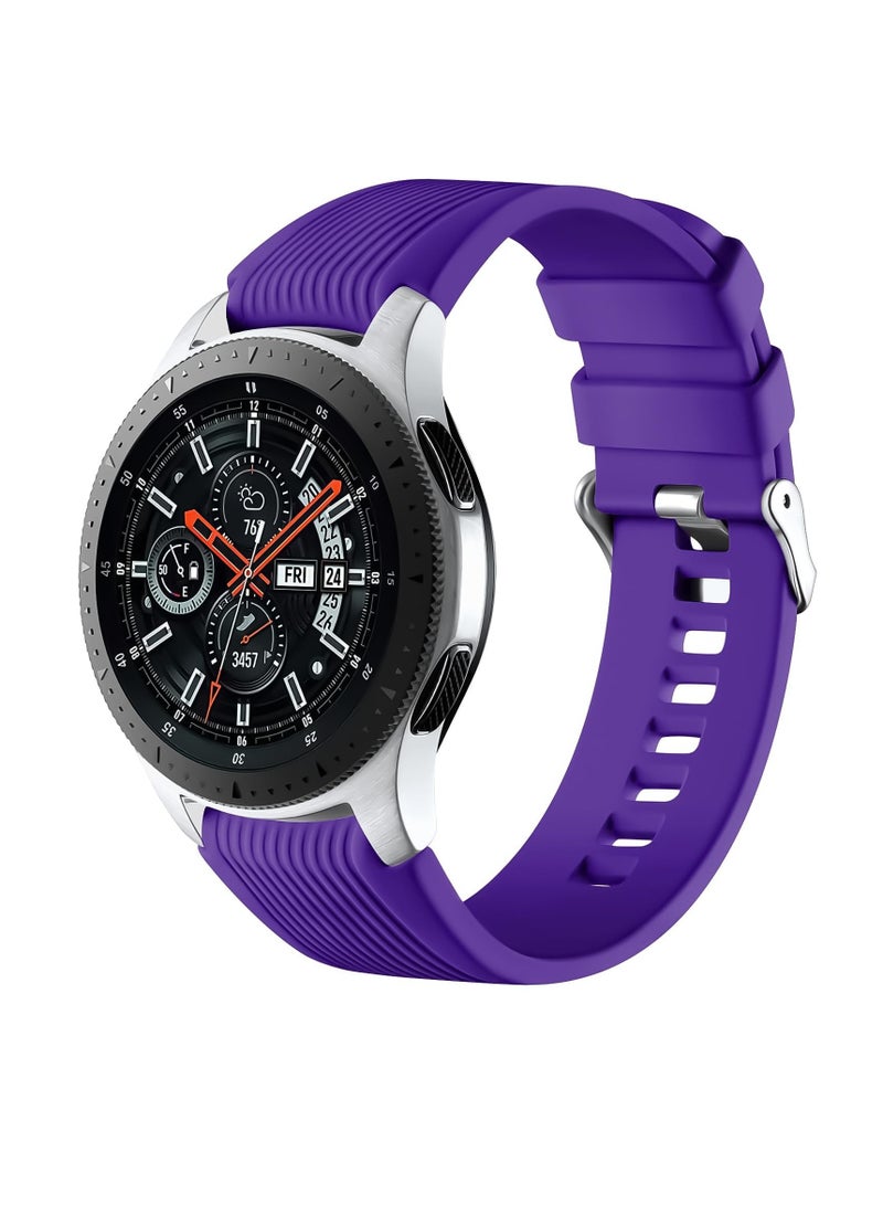 Silicone Band 20MM Strap For Samsung Gear Sport/Watch 6/5/4/5 Pro 45mm/S2 classic/active 2 40mm 44mm/Amazfit GTS/2/2e/GTS3/3 Pro/2 Mini/3 Mini/Bip 3/Bip 3 Pro  purple - Image 5