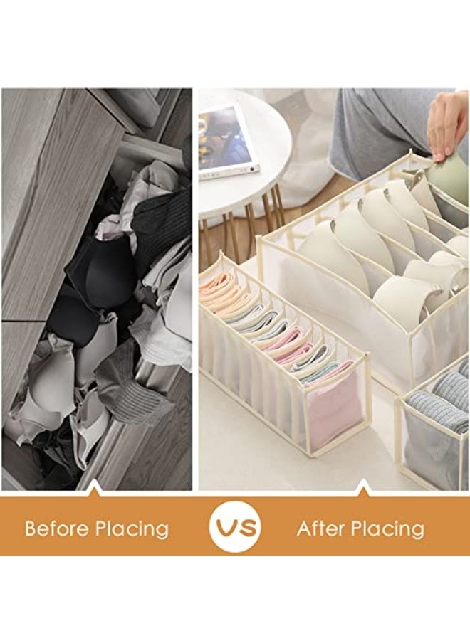 Generic Underwear Organizer, Foldable Drawer Organizer for Underwear Socks,Holds 28 pairs of underwear or 28 pairs of socks, 11+11 Cell (Grey)  - Image 5
