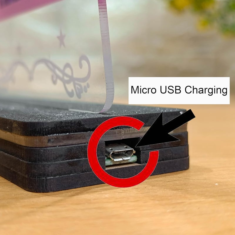 WEHATKE Anniversary Gift for Couple Special Customized LED Calendar Frame Romantic Personalized Gift for Him and Her Unique Wedding Gift Best Gift on Birthday Anniversary Special Days With battery Micro USB Charging - Image 4