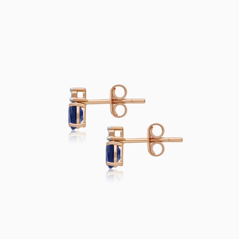 Jawhara Jewellery أقراط ذهب وردي عيار 18 للنساء، أحجار الماس الطبيعي والياقوت، مجموعة المجوهرات الفاخرة الكلاسيكية، أقراط دراسية متألقة أنيقة، هدية سبتمبر من مجوهرات جوهرة - Image 2
