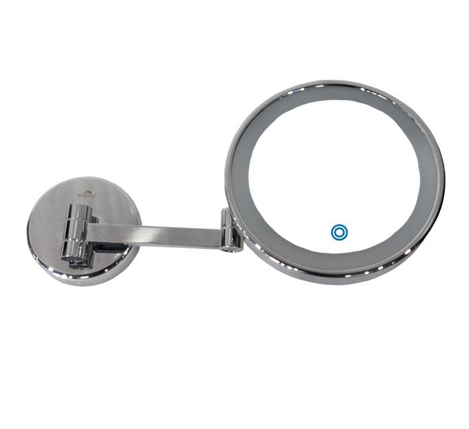 ONE SIDE 3X WALL MOUNTED TOUCH SCREEN LIGHTED MAKEUP VANITY MIRROR 8 INCH MAGNIFYING MIRROR COME WITH 3 COLOR LIGHTING MODES