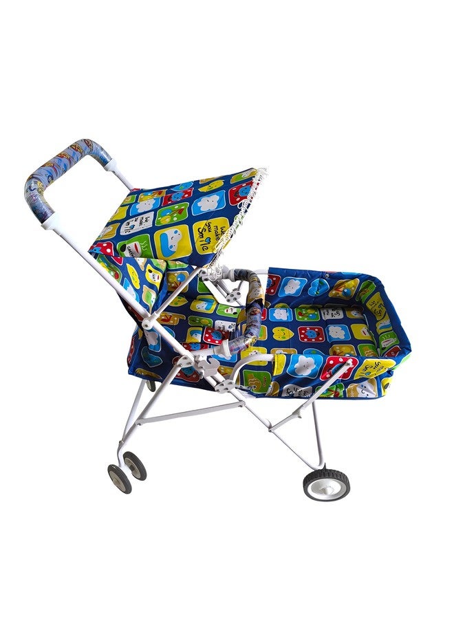 EZAAKART Premium Baby Stroller Pram | 3 Position Seating | Reversible Handle | Fully Rotating Wheels | for Newborn Baby/Kids, 0-3 Years (Blue) - Image 5
