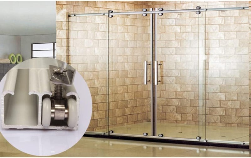 Zikra 4 Pcs Shower Door Rollers, Runners Wheels Replacement Part for 20mm Glass Door Runner Sliding Shower Door Roller Wheel Home Bathroom - Image 5