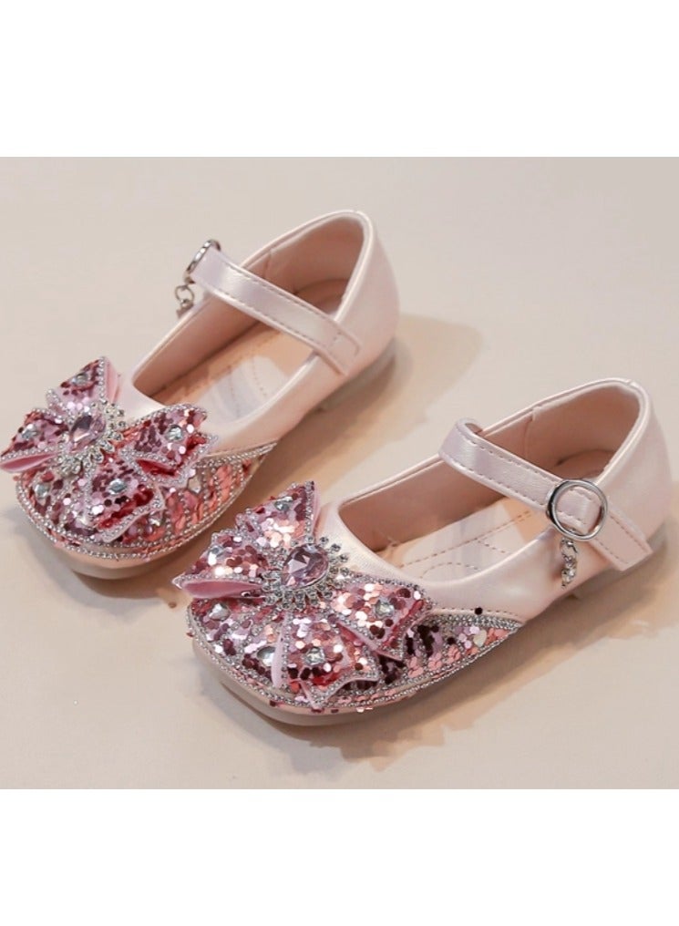 Children's Princess Shoes Shiny Crystal Shoes - Image 1