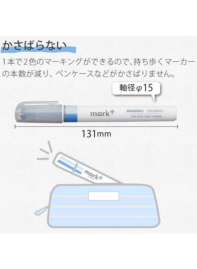 Kokuyo مجموعة 5 ألوان من هايلايتر باستيل ثنائي اللون - Image 4