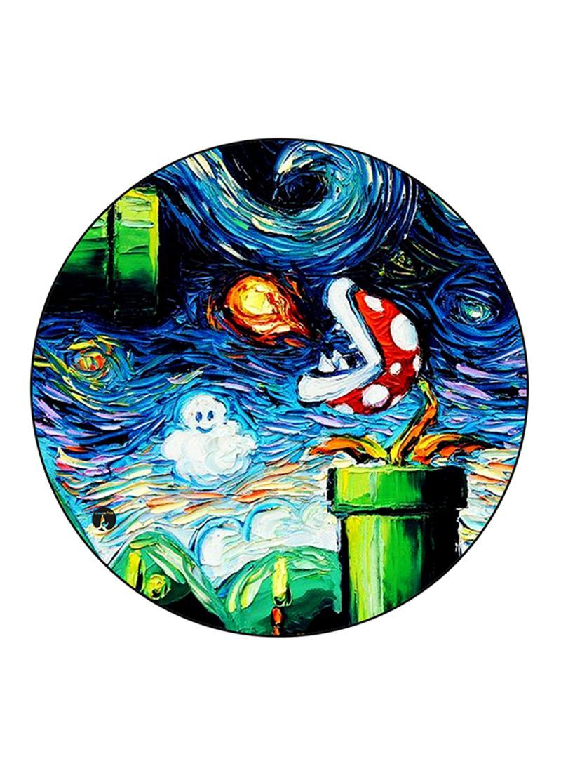 The Video Game Super Mario Printed Mouse Pad Round  Multicolour