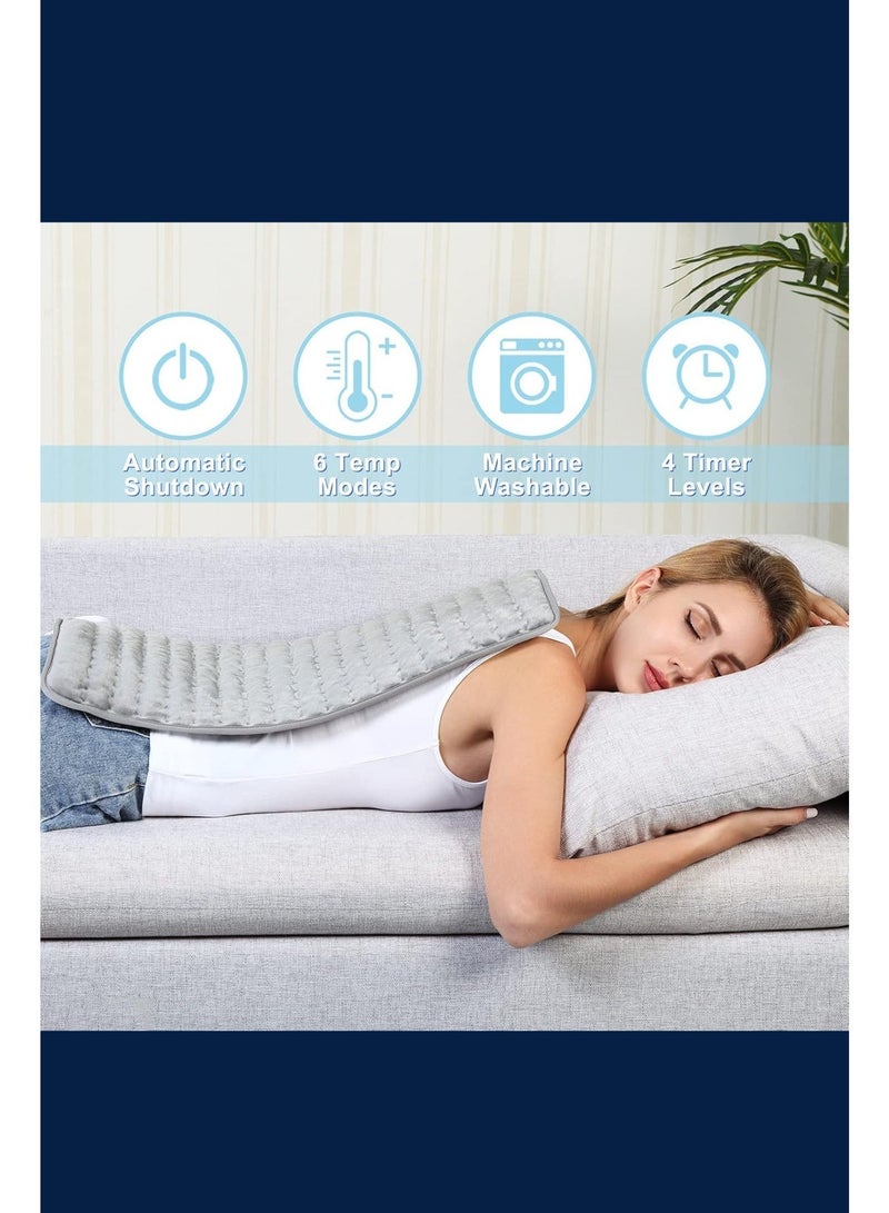 Royalbuckle Electric Heating Pad with Digital Temperature Controller | Soft Plush Heating Mat for Back, Neck & Body Pain Relief | EU Plug - Image 2