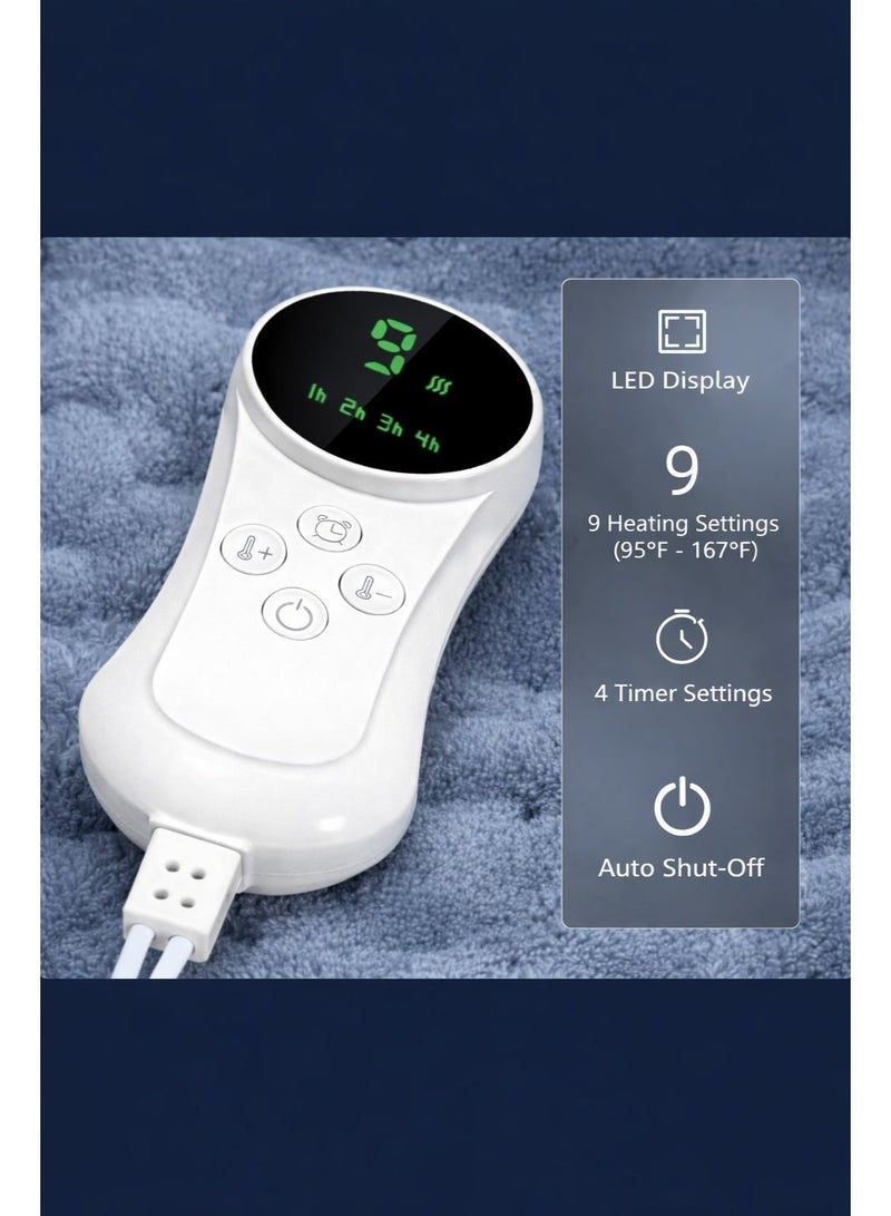Royalbuckle Electric Heating Pad with Digital Temperature Controller | Soft Plush Heating Mat for Back, Neck & Body Pain Relief | EU Plug - Image 3