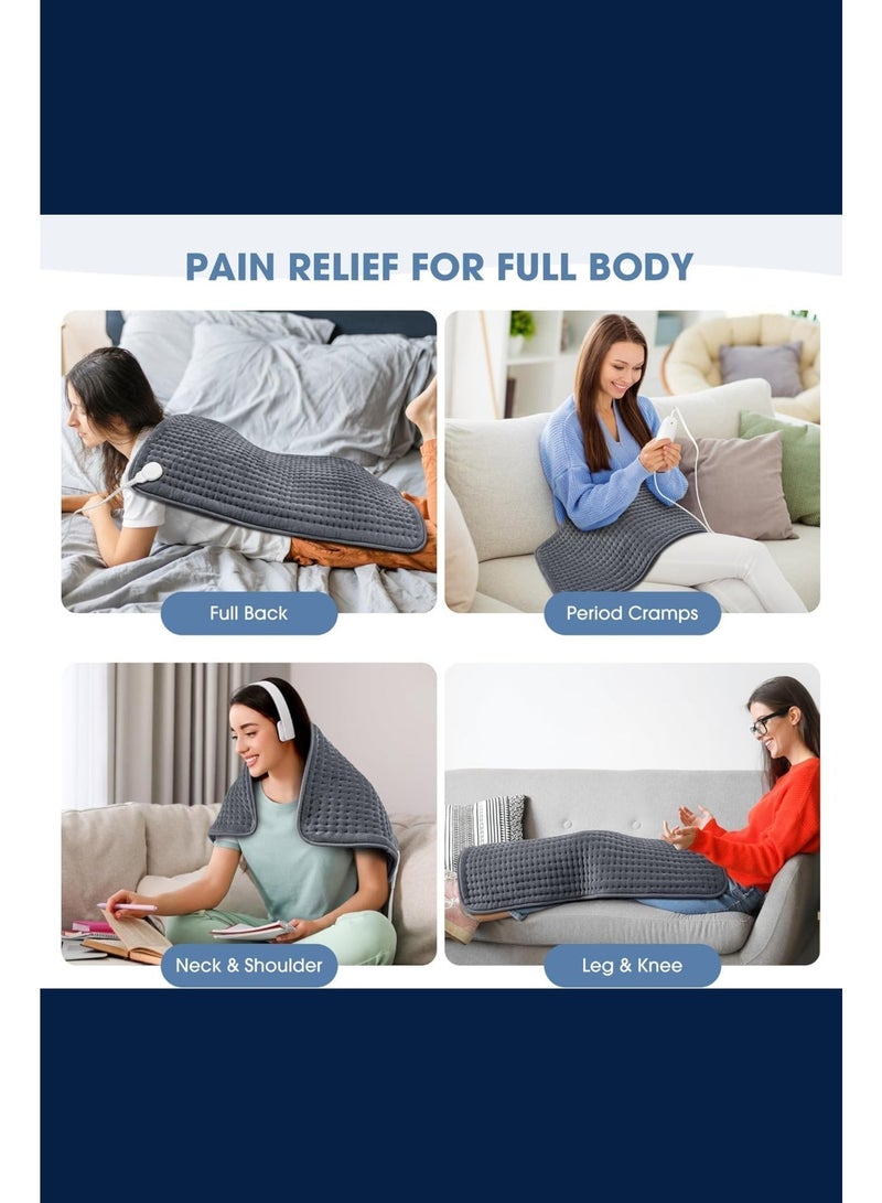 Royalbuckle Electric Heating Pad with Digital Temperature Controller | Soft Plush Heating Mat for Back, Neck & Body Pain Relief | EU Plug - Image 4