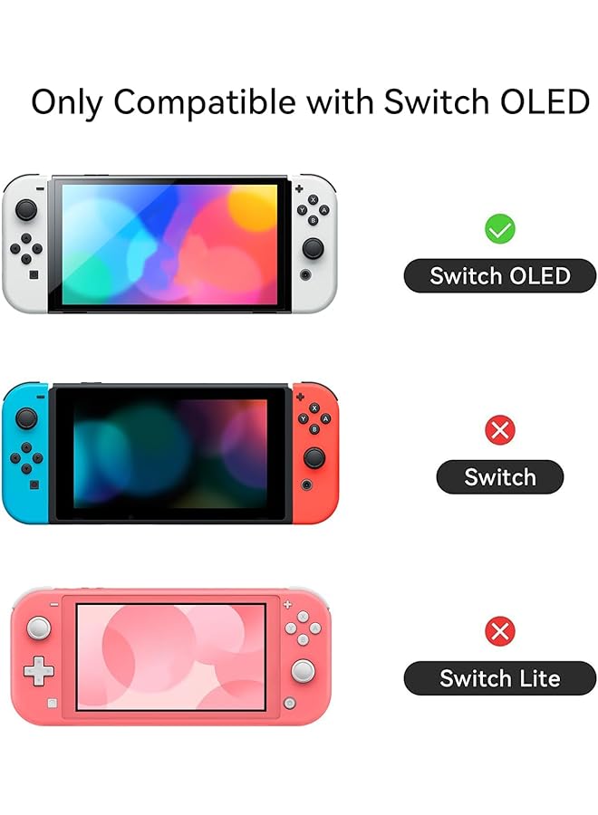 GEEKSHARE Protective Case For Switch Oled Hard Protective Shell Slim Cover Case Compatible With Switch Oled And Game Console Lily Of The Valley - Image 2