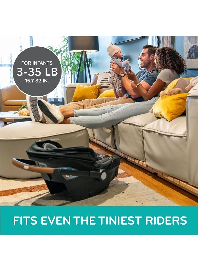 evenflo Shyft DualRide with Carryall Storage Infant Car Seat and Stroller Combo (Boone Gray) - Image 3