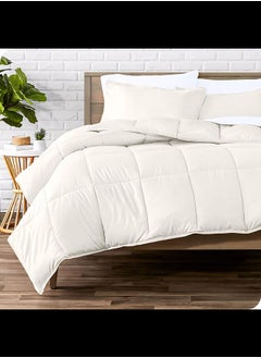 Home of linens Cotton - Plain - Heavy Comforter - 3.6Kgs - Down Alternative Filling - (For Matress 160cm/180cm) - Size (230cm x 240cm) - Off White  - Image 1