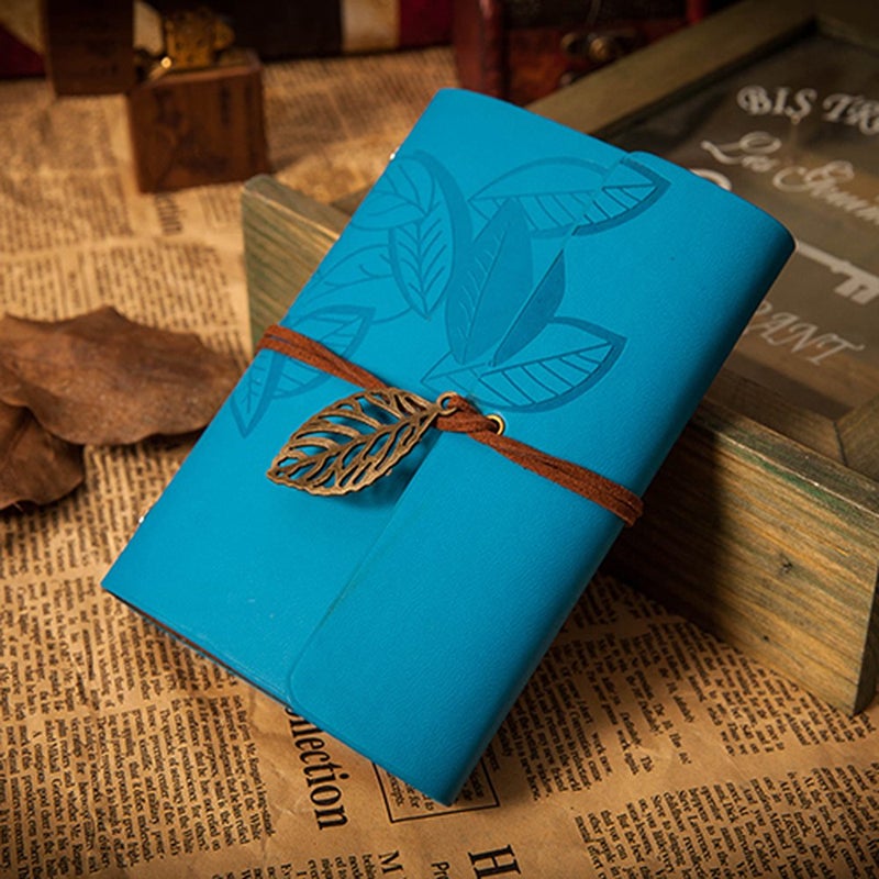 EvZ Vintage Black PU Leather Cover Loose Leaf Blank Notebook Journal Diary Gift - Image 3