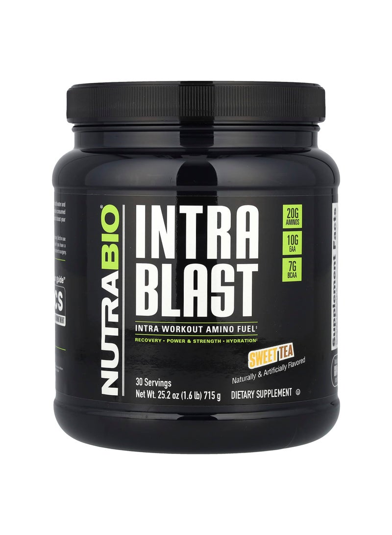 NutraBio Intra Blast, Intra Workout Amino Fuel, Sweet Tea, 1.6 lb (715 g)