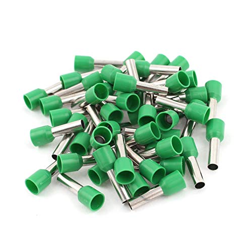 Immech - 6 SQMM (E6010) Wire Ferrules Copper Crimp Connectors,Wire Crimping Tool Kit,Insulated Cord Pin End Terminal, Color Green Pack of 100 Pcs - Image 1