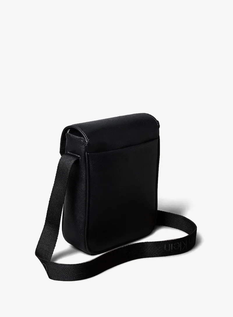 Calvin Klein Black Cargo Flap Reporter Bag for Men | Best Price UAE