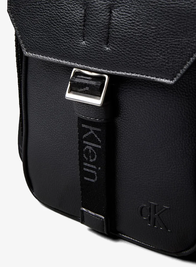 Calvin Klein Black Cargo Flap Reporter Bag for Men | Best Price UAE