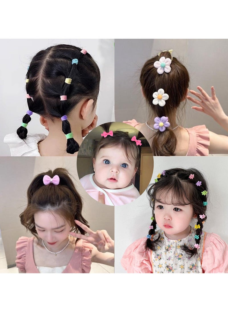 إسكدنيا إكسسوارات شعر للأطفال الصغار ، 156 قطعة ، ربطة شعر مرنة ، حوامل ذيل حصان غير ملحومة ، مشابك شعر مع ربطة عنق ، مشابك شعر صغيرة على شكل زهرة لطيفة للفتيات الصغيرات - Image 5