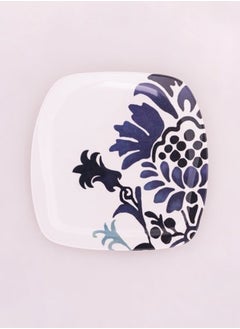 Melamine Small Plate 
Set of 6 (L 18cm W 18cm)  Bleu blanc