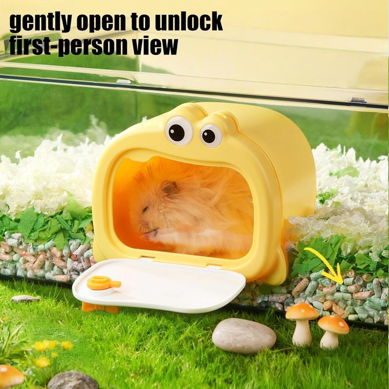 Hamster House | Magnetic Door Design Pet Nest - Gerbil House,for Hamster Gerbil Mice Small Animal Sugar Glider Rest Cage - Image 5