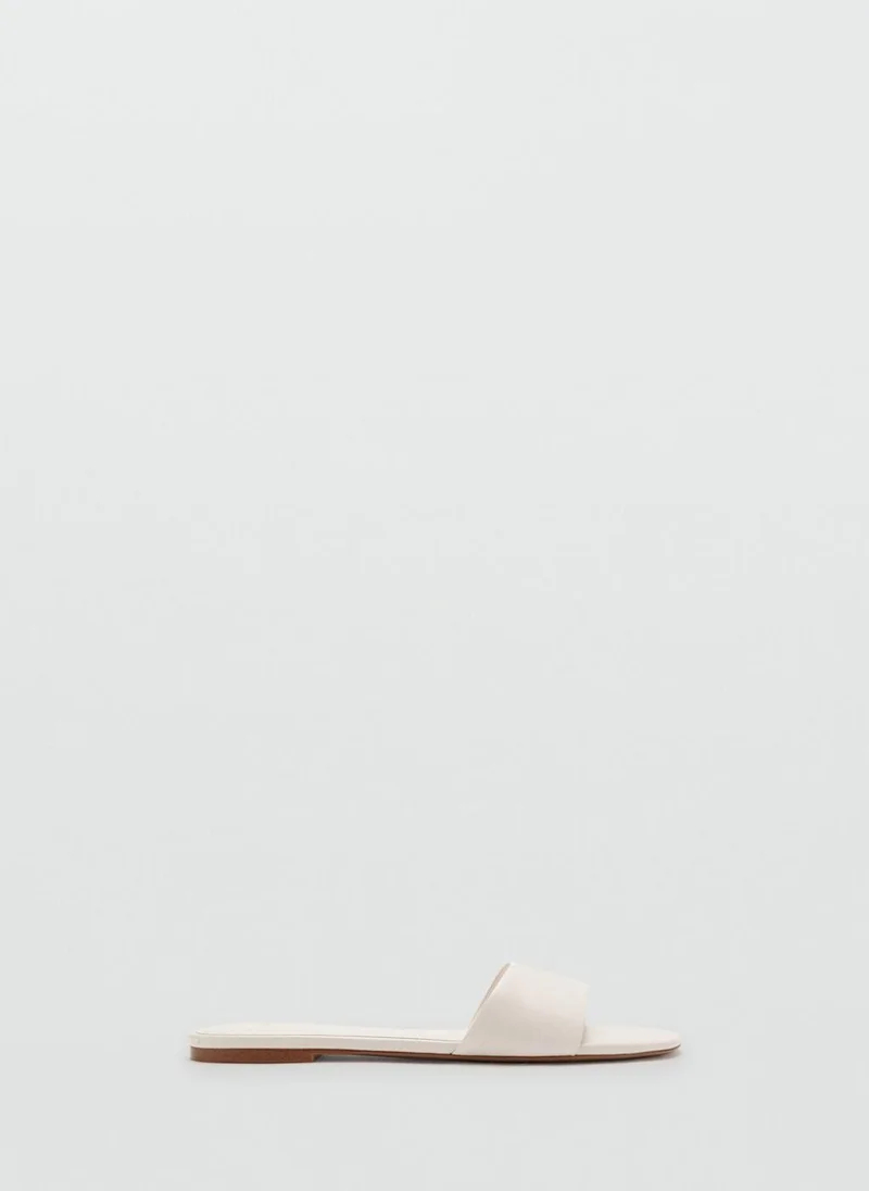 MANGO Flat Leather Sandal