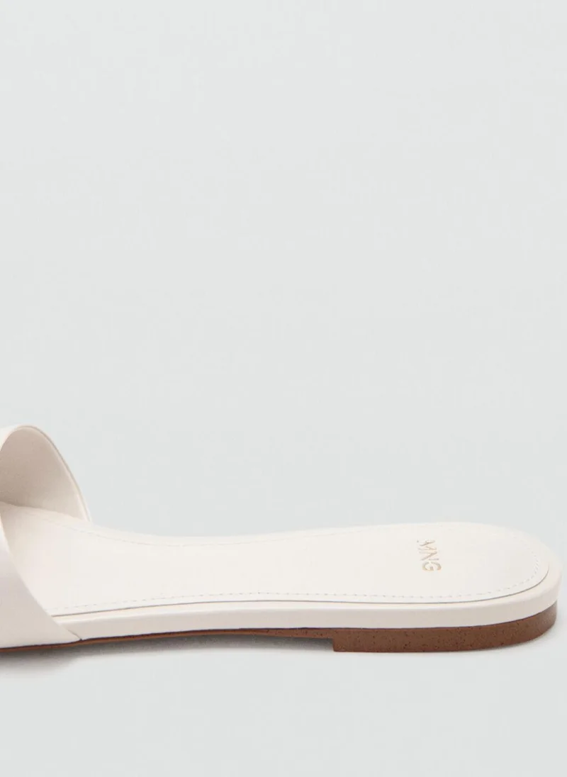 MANGO  Flat Leather Sandal for Women | Best Price UAE