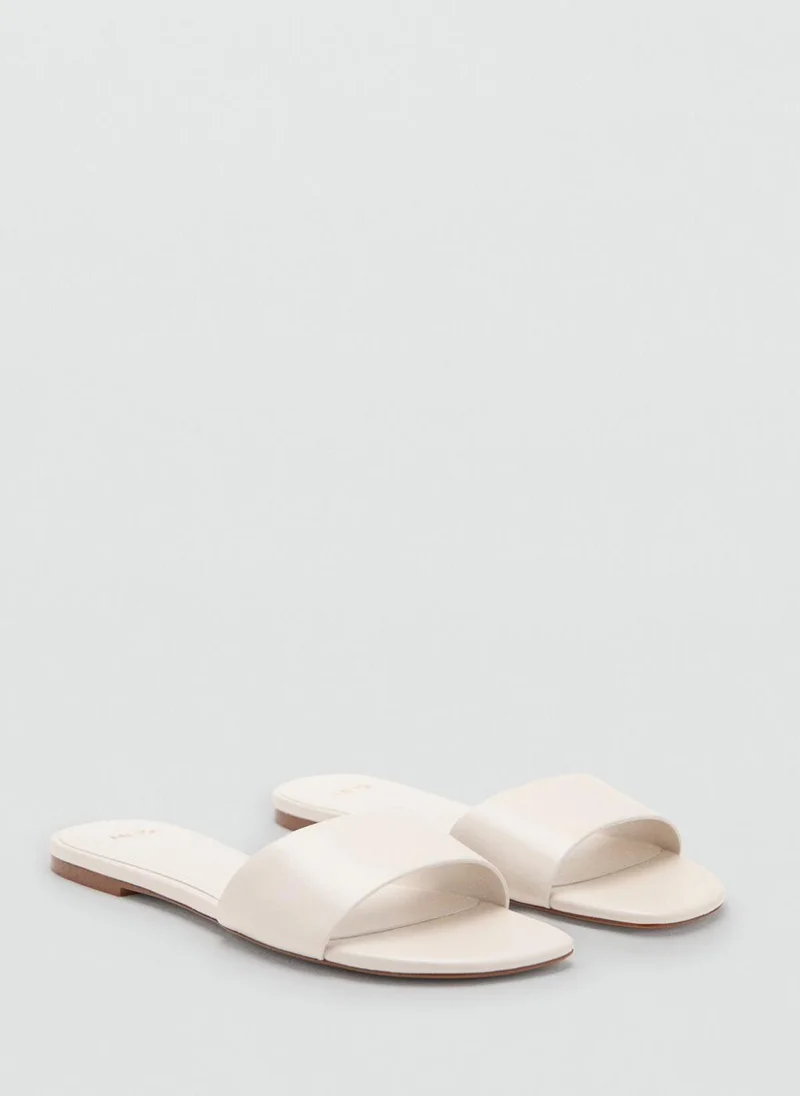 MANGO Flat Leather Sandal