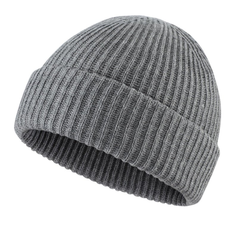 Home Prefer Rib Knit Beanie Hat for Men and Women (US, Alpha, One Size, Light Grey) - Image 2