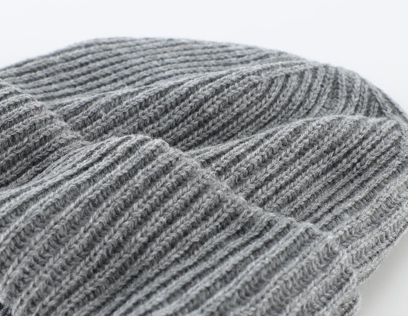 Home Prefer Rib Knit Beanie Hat for Men and Women (US, Alpha, One Size, Light Grey) - Image 5