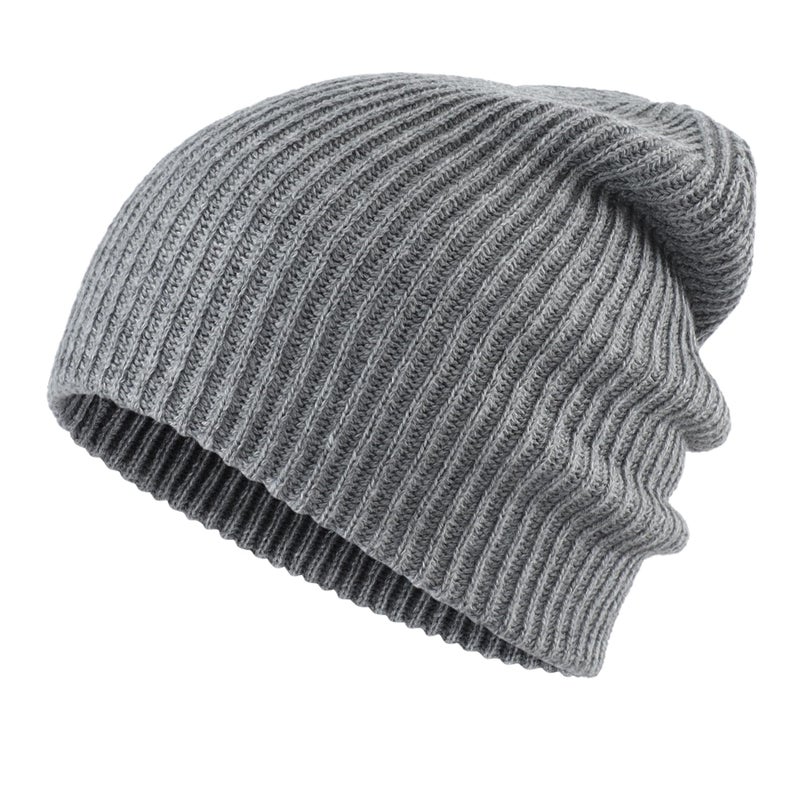Home Prefer Rib Knit Beanie Hat for Men and Women (US, Alpha, One Size, Light Grey) - Image 3