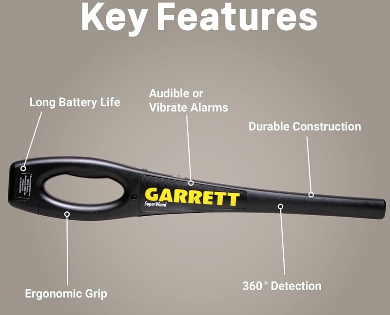 KANABEE Garrett SuperWand Metal Detector for Adults Professional, Security Wand, Scans All Metals - Image 2
