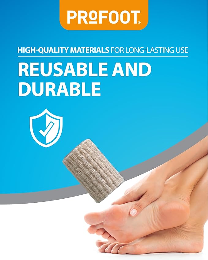 Profoot Soft Gel Corn Wraps XL Instant Relief from Painful Corns Contains Soft Gel Reduces Pressure and Friction Contains 3 Washable Reusable Toe Wraps for Bigger Toes 2 Pack